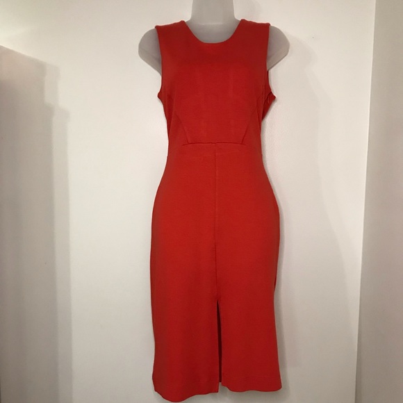 French Connection Orange midi dress - Picture 2 of 4